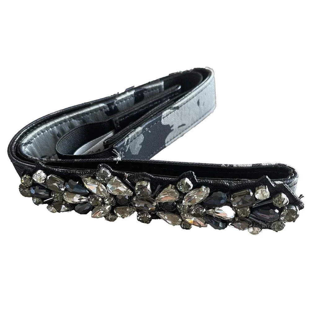 Eliza Women’s Belt Rhinestone Medallion Blue Multi Size 14 Formal Event Dressy